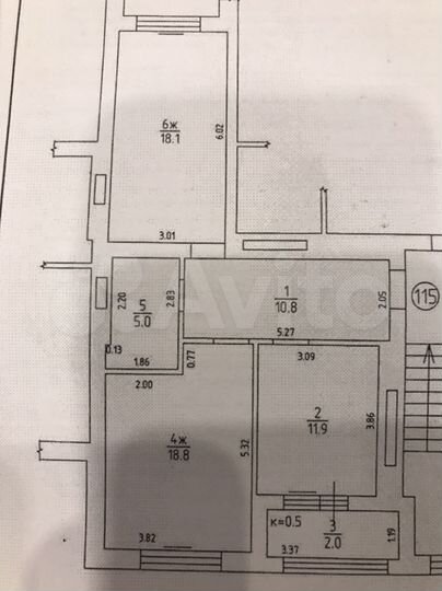 2-к. квартира, 65 м², 4/7 эт.