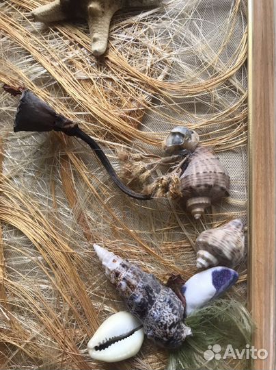 Панно « Морское дно» из природного материала