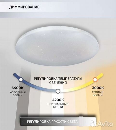 Люстра светодиодная потолочная с пультом 72вт