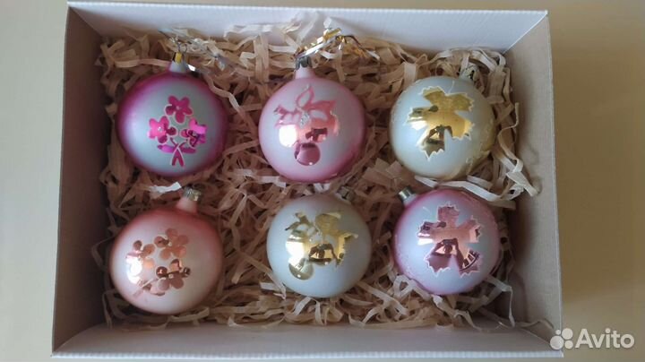 Елочные игрушки СССР Набор Праздничный Завидово