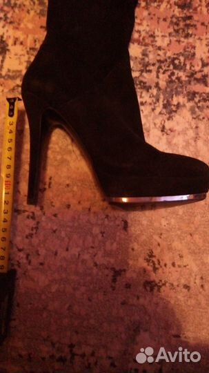 Сапоги 37р.натур.замша,демисезон