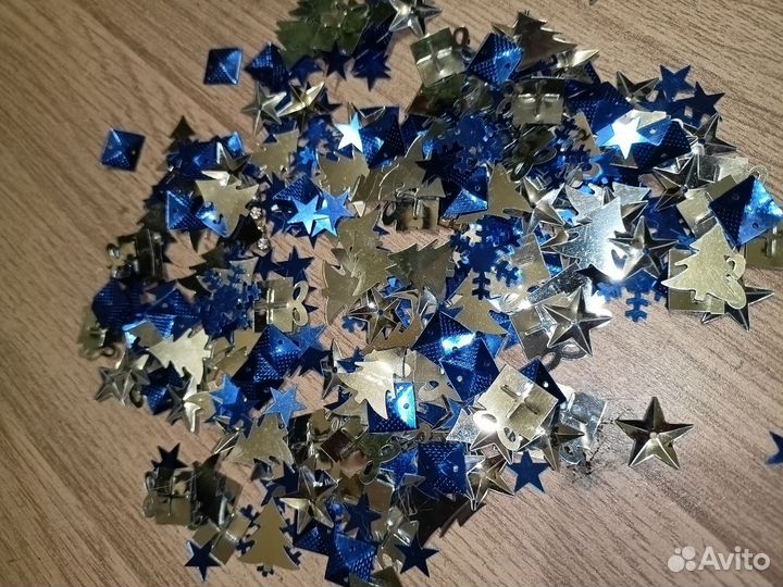 Кабошоны, конфетти новогоднее