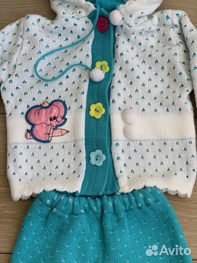 Костюмчик вязаный теплый