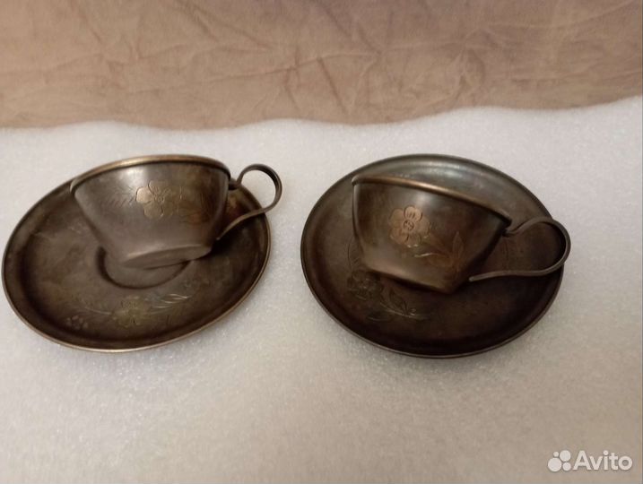 Кофейные пары мельхиор СССР