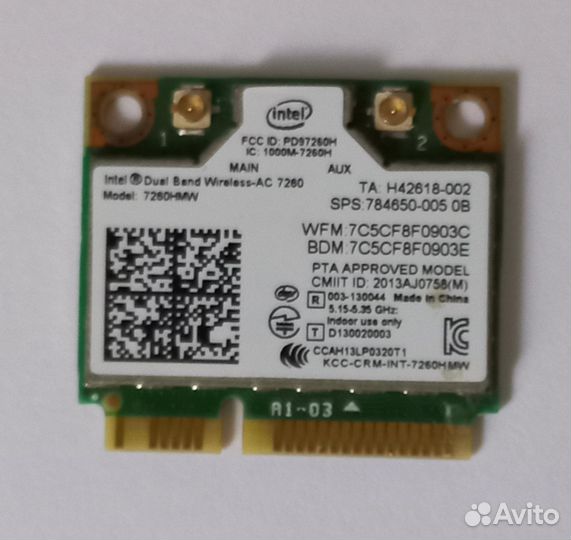 Bluetooth+Wi-fi адаптер ac 7260