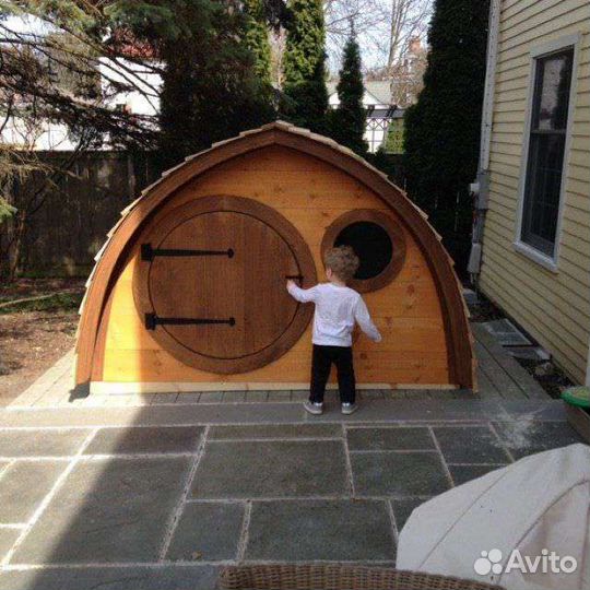 Детский игровой домик из дерева