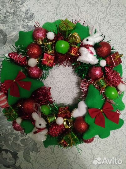 Новогодний венок на дверь