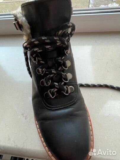 Ботинки женские, утепленные, нат. кожа, черные Cla