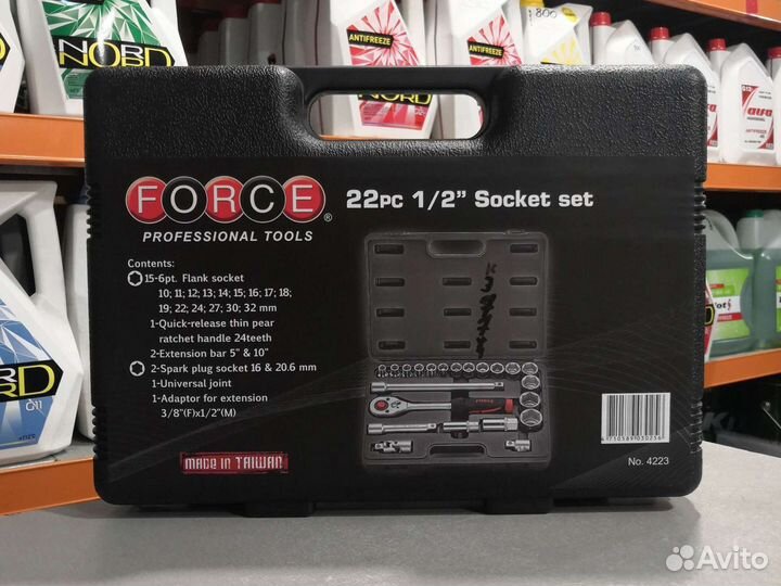 Набор инструмента 1/2DR 22 предмета Force