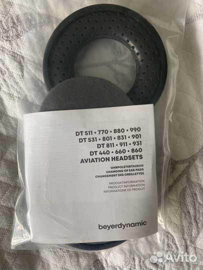 Амбушюры для наушников beyerdynamic dt-770 pro