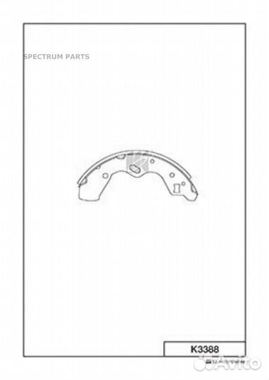 Kashiyama K3388 колодки барабанные /dbyz2638Z/B1Y2