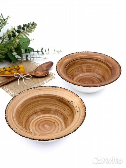 Салатник Organica Sand 700 мл, фарфор, новый