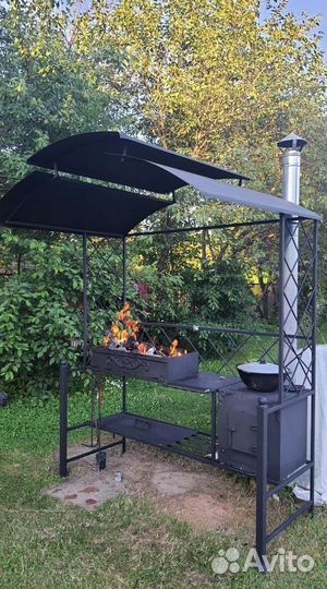 Мангал с печью