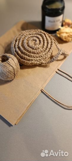 Эко мочалка из джута