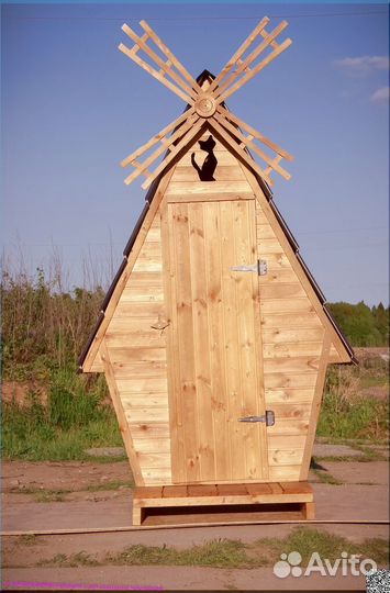 Дачный туалет деревянный BLU780