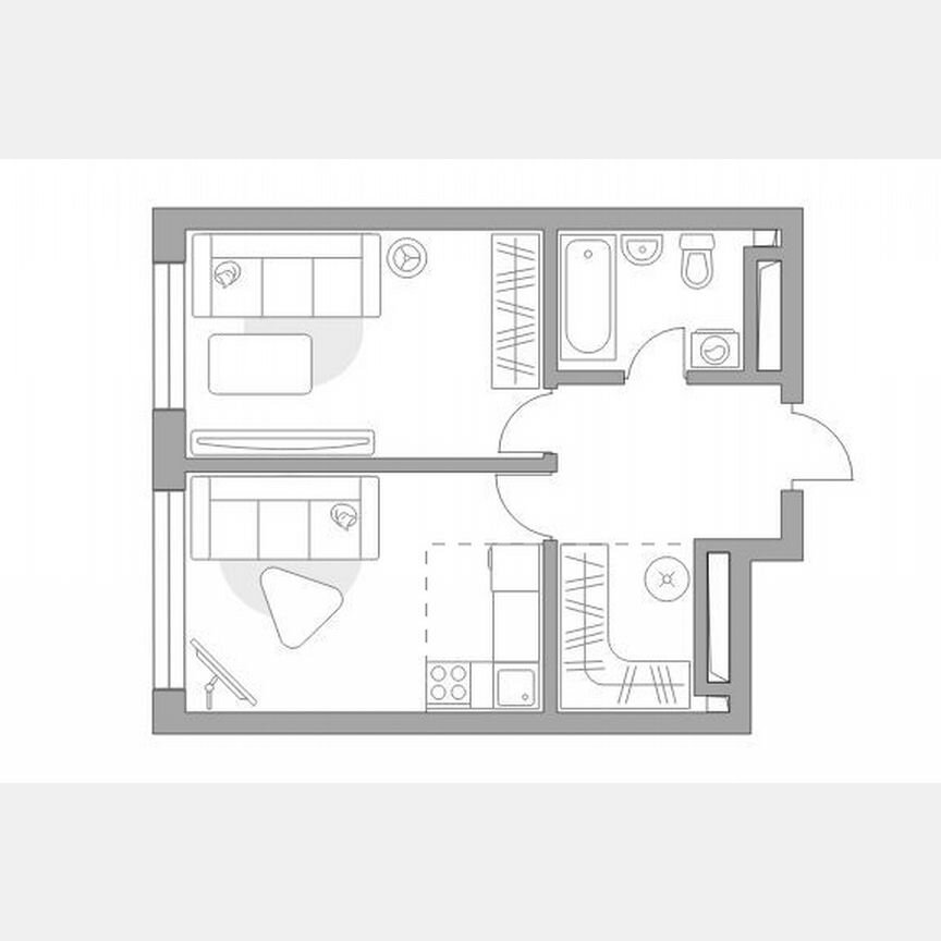 1-к. квартира, 41,2 м², 18/25 эт.