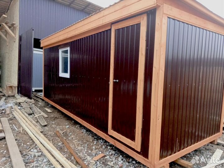 Хозблок дачный новый 6х2,3м утепленный