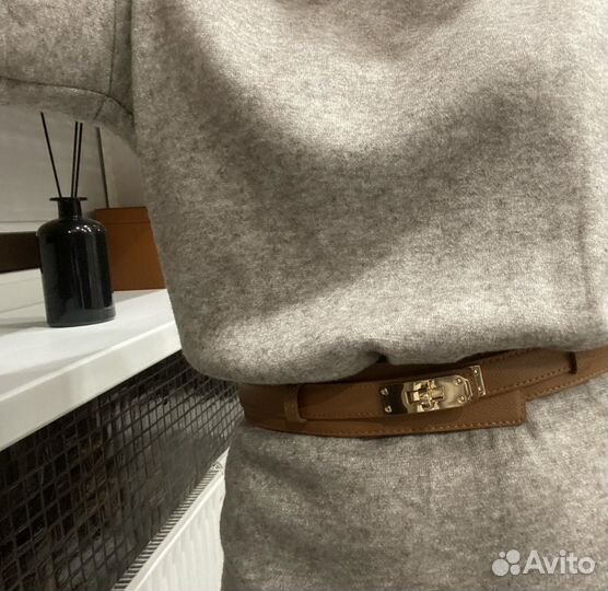 Ремень женский кожаный черный