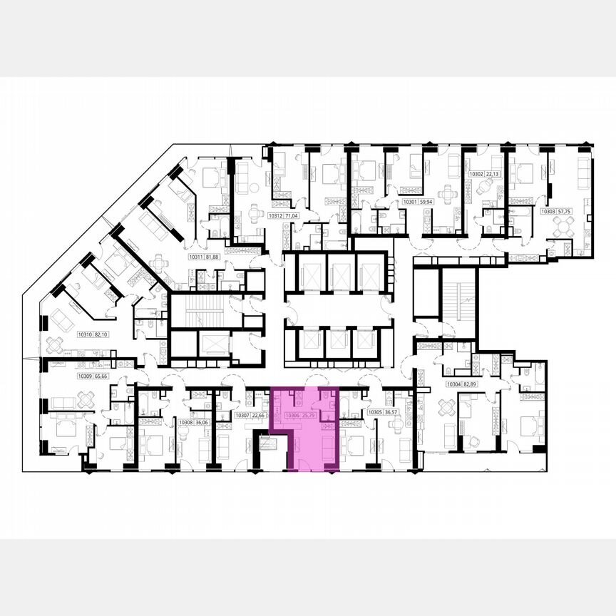 Квартира-студия, 25,7 м², 3/55 эт.