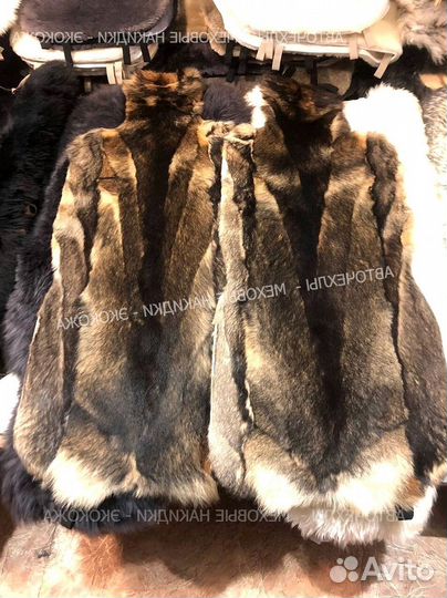 Меховые накидки из волка на сиденья автомобили