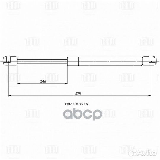 Амортизатор капота renault logan II (12) /sande