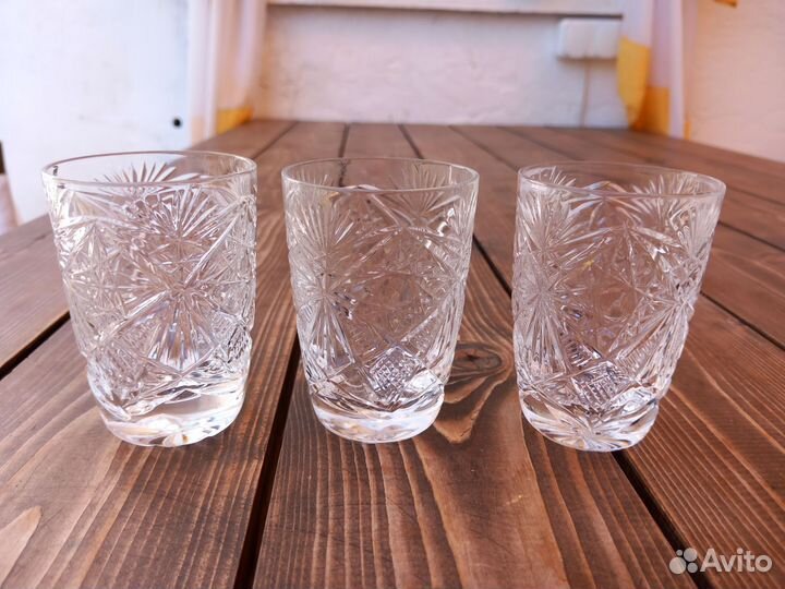 Хрусталь стаканы, рюмки, кружки