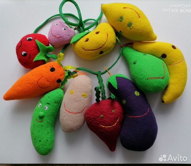 Овощи и фрукты. Детские развивающие игрушки