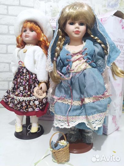 Кукла фарфоровая интерьерная новая