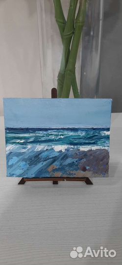 Картина маслом на холсте Зимнее Море