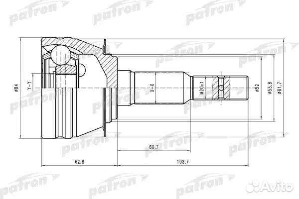 ШРУС наружный 16кл lacetti 1.8 lanos 16кл nexia 8к