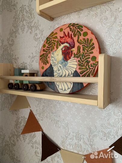 Картина акрилом на холсте, Месье Петух