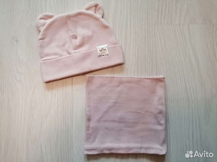Комплект шапка и снуд (3-6 мес.)
