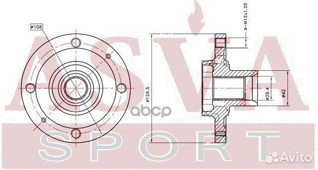 Pgwh-308F asva ступица передняя pgwh-308F asva