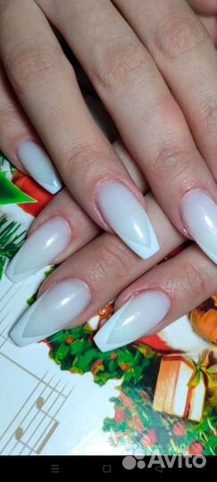 Маникюр с покрытием, наращивание ногтей