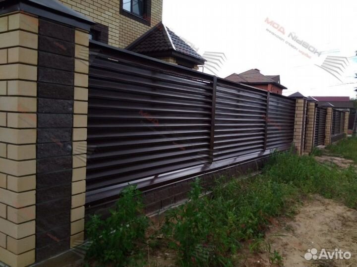 Забор жалюзи из металла