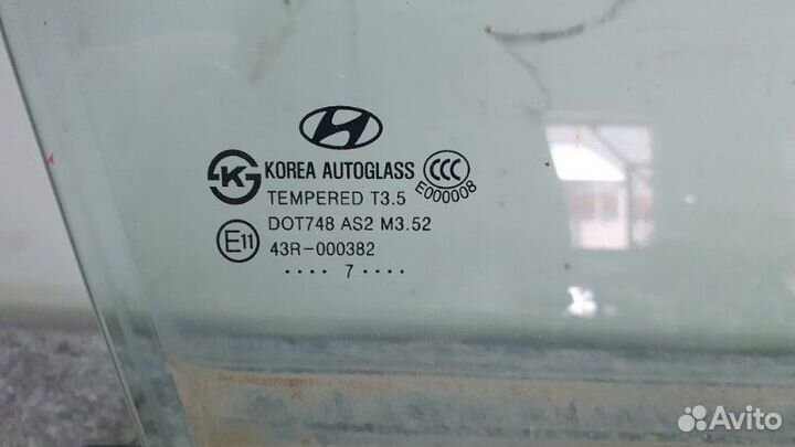 Стекло двери переднее правое Hyundai Elantra HD