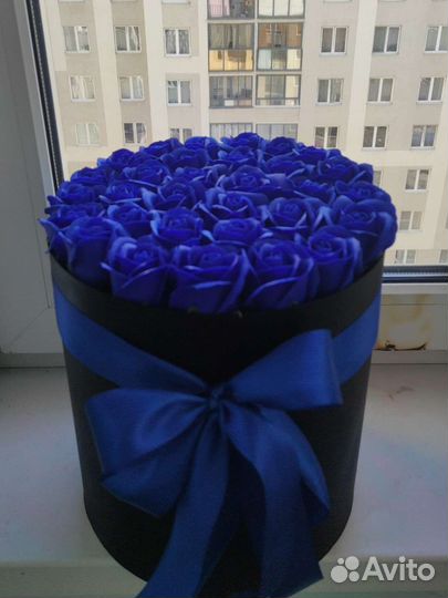 Мыльные розы в коробке