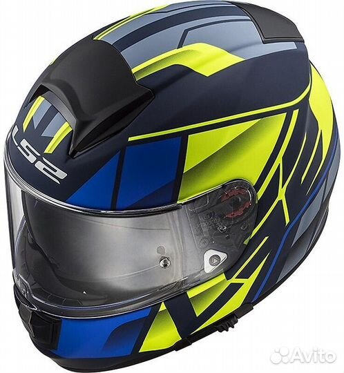 Motorcycle Мотошлем hpfc LS2 FF397 vector Kripton Blue Yellow Matt