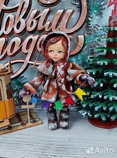 Ватные елочные игрушки СССР