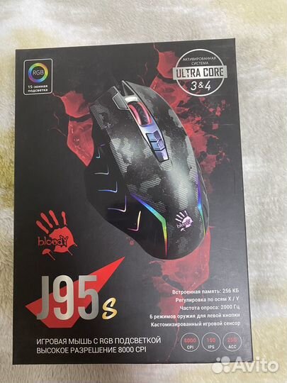 Игровая мышь A4Tech Bloody J95s черный
