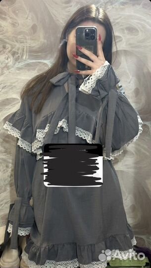 Платье с рюшами женское