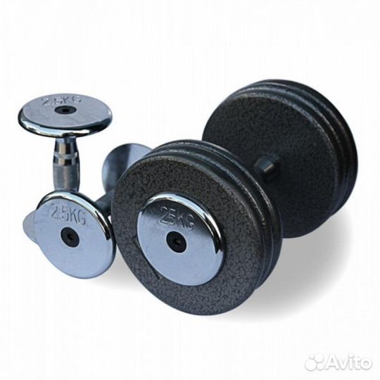 Гантельный ряд Fitnessport от 2.5 до 25кг (10 пар)