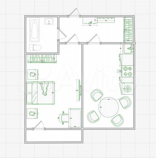 1-к. квартира, 37,1 м², 2/3 эт.