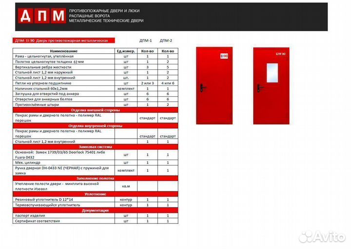 Дверь входная противопожарная ei 60 с сертификатом