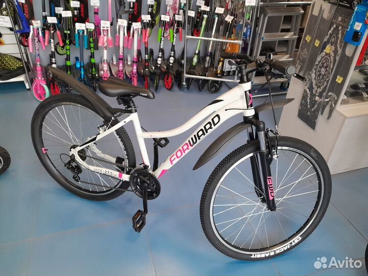 Велосипед Forward Jade (1.0) 27,5 серый-розовый