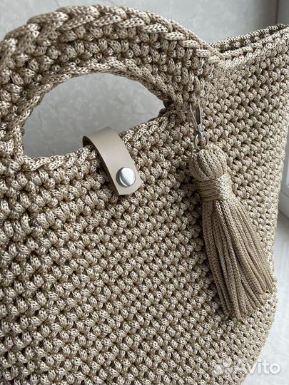Сумка шоппер из трикотажной пряжи