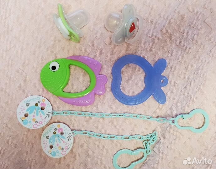 Боди слипы 3-6 мес, Держатель, пустышки, грызунки