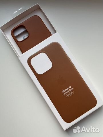 Кожаный коричневый чехол для iPhone