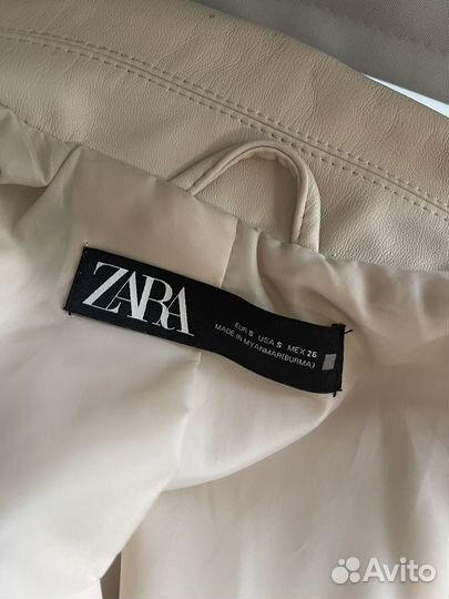 Кожаная куртка косуха zara