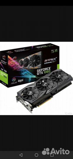 Видеокарта gtx 1060 6gb asus strix gaming
